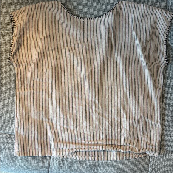 Marine Layer Arden Linen Embroidered Top - Picture 4 of 4